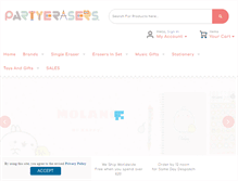 Tablet Screenshot of partyerasers.com